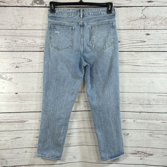 Pacsun SZ 27 Mom Jeans High-Rise Distressed 5-Pocket Light Wash Ankle Length - Picture 4 of 8